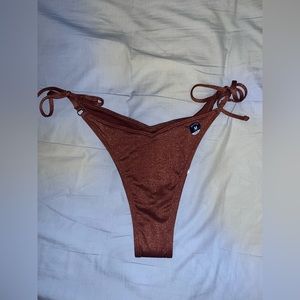 Hollister sparkly bronze swim bottoms